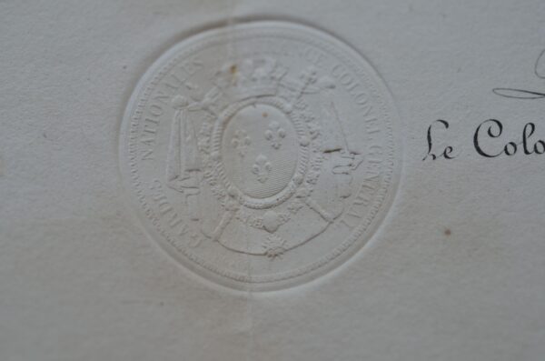 Brevet signé par le futur roi Charles X.