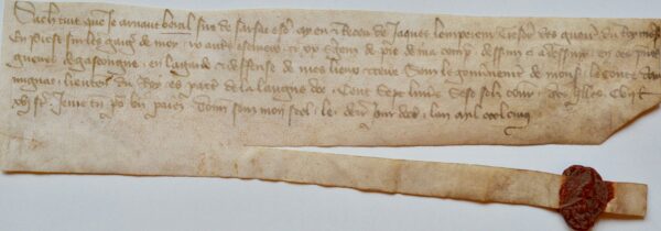 Rétribution de soldats en Gascogne durant le Guerre de Cent ans.