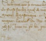 Rétribution de soldats en Gascogne durant le Guerre de Cent ans.