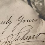 Photographie dédicacée de la danseuse australienne de cancan, Saharet