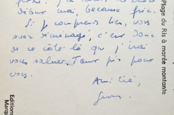 Georges Perros bloqué à Douarnenez.