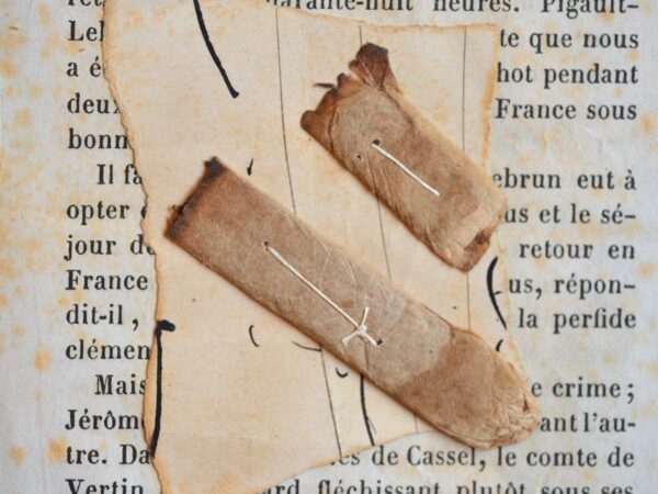 Deux mégots de cigarette fumées par Napoléon III après la capitulation de Sedan.