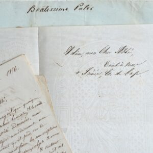 Alpes de Haute Provence. Archives de l'abbé Chaffrey Martin avec 12 lettres de l'évêque de Gap.