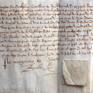 Le poète et compagnon d'Henri IV, Soffrey de Calignon, reçoit une pension.