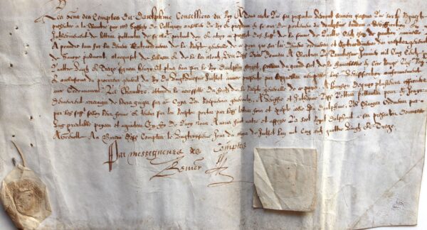 Le poète et compagnon d'Henri IV, Soffrey de Calignon, reçoit une pension.