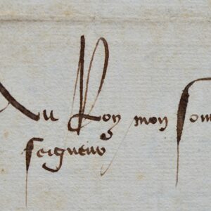 Rare lettre de Thomas Bohier à François 1er sur la reconstruction de Fontarrabie.