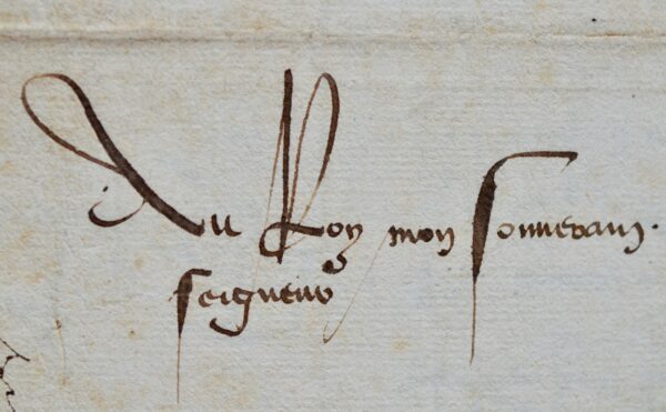 Rare lettre de Thomas Bohier à François 1er sur la reconstruction de Fontarrabie.