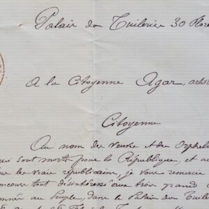 La Commune de Paris remercie Agar au début de la semaine sanglante.