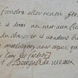 Bossuet rend visite à l'abbaye de Faremoutiers.