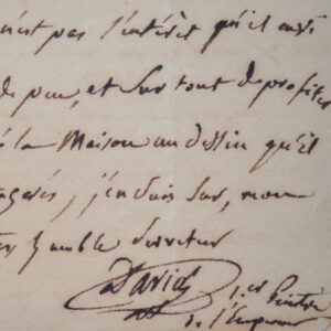 Jacques-Louis David admire le talent de son élève.