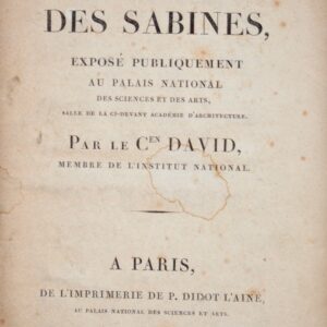 Jacques-Louis David expose son tableau des Sabines et s'en explique.