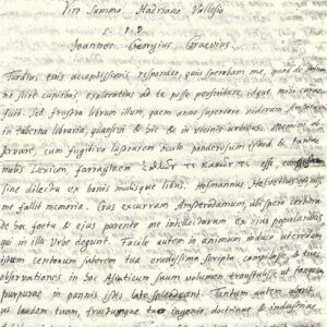 Belle et rare lettre de Graevius relative à son travail sur Cicéron.