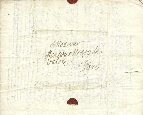 Johann Albrecht Portner salue l'hommage d'Henri de Valois au père Pétau