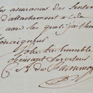 Lettre du mécène de Beethoven, le comte Andreï Razoumovsky