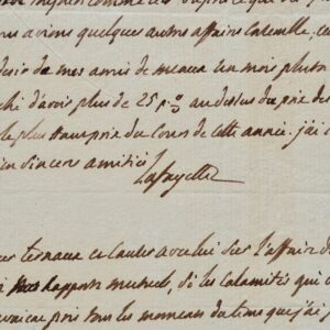 Après son échec aux élections à Meaux, Lafayette s'occupe d'affaires agricoles