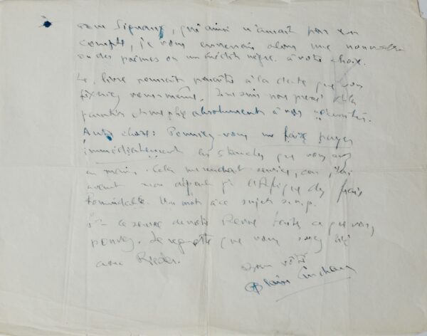 Cendrars dispense ses ordres avant son départ pour l'Afrique