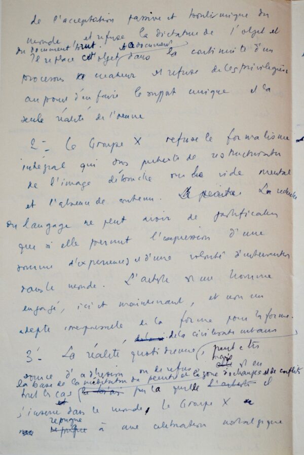 Manuscrits fondateurs du Groupe Européen d'Art Narratif