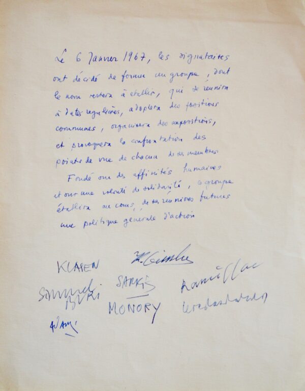 Manuscrits fondateurs du Groupe Européen d'Art Narratif