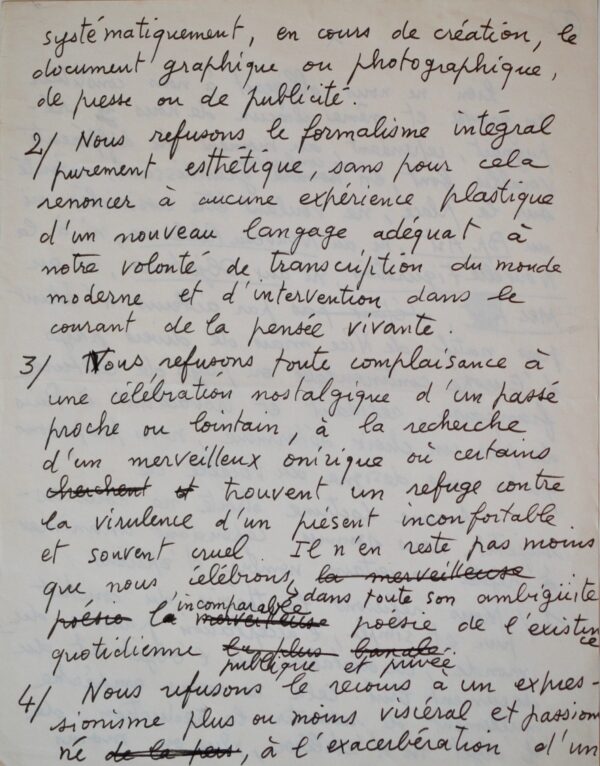 Manuscrits fondateurs du Groupe Européen d'Art Narratif