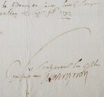 Lettre du maréchal de Matignon pendant les guerres de religion