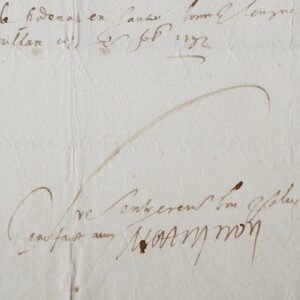 Lettre du maréchal de Matignon pendant les guerres de religion