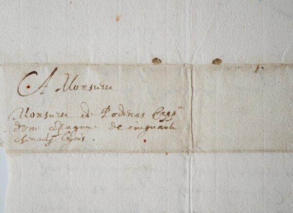 Lettre du maréchal de Matignon pendant les guerres de religion