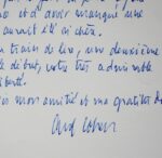 Albert Cohen, souffrant, regrette de ne pas avoir rencontré Félicien Marceau