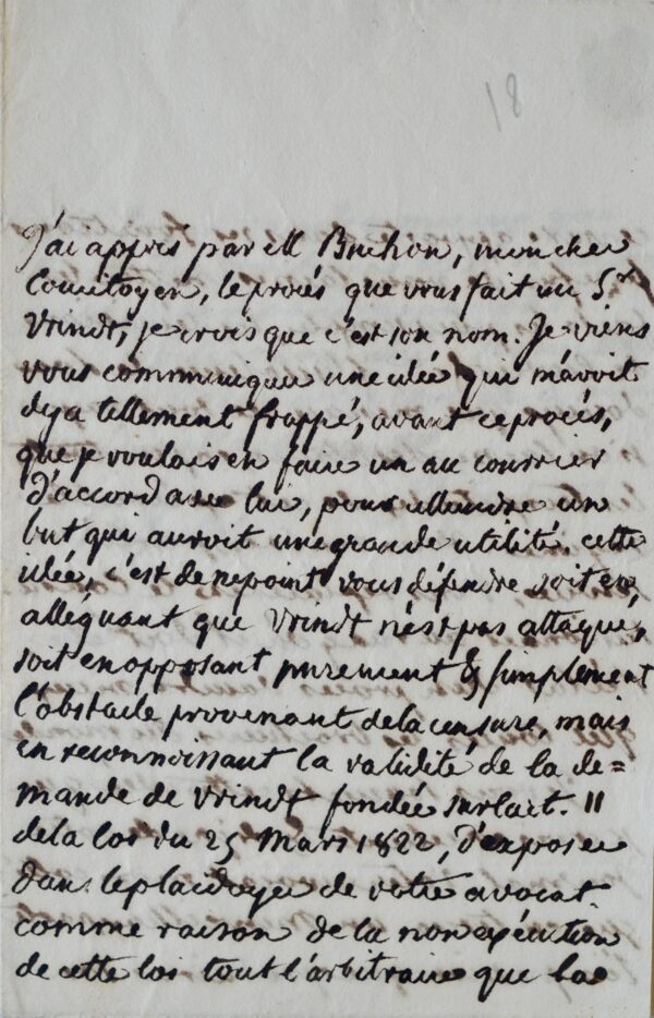 Benjamin Constant se bat contre la censure