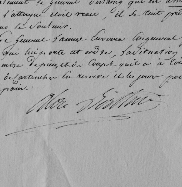 Berthier donne ses instructions à Lannes pendant la campagne d'Egypte