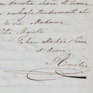 L'impératrice Amélie du Brésil écrit à la reine Marie-Amélie