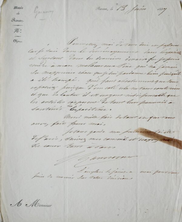 Garneray "mon malheureux père qui n'a jamais su m'apprécier chose que je lui pardonne bien"