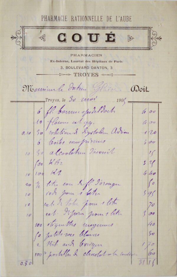 Ordonnances du docteur Émile Coué, l'inventeur de la Méthode Coué