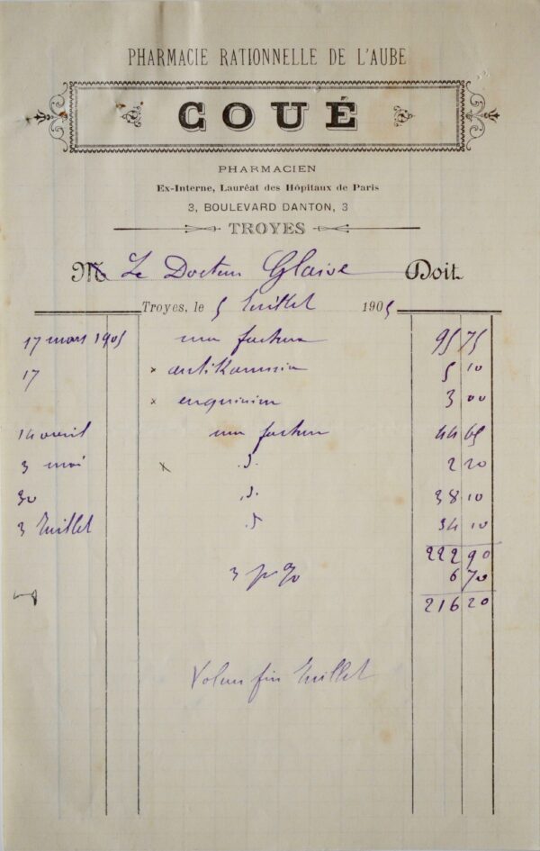 Ordonnances du docteur Émile Coué, l'inventeur de la Méthode Coué