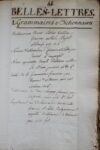 Inventaire manuscrit de bibliothèque par Claude Marin Saugrain le Jeune
