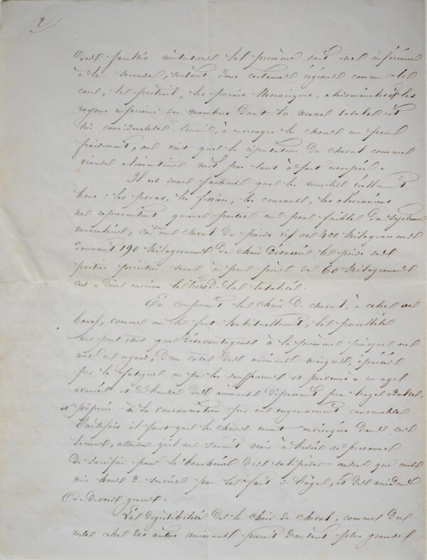 Le vétérinaire Colin parle de la chair du cheval : les prémices des farines animales ?