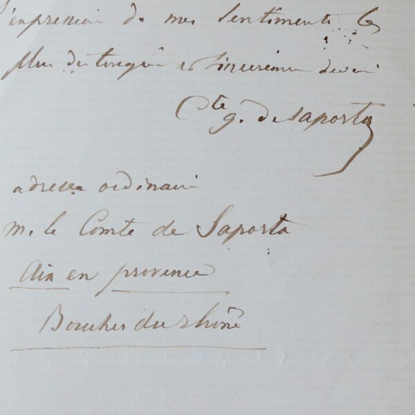 Gaston de Saporta explique ses travaux et publications