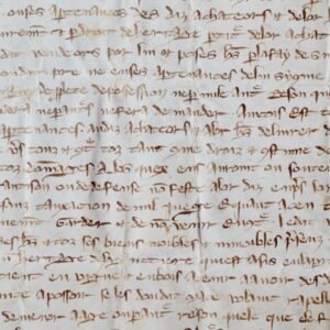 Parchemin daté de 1297, en français