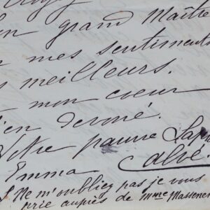 La soprano Emma Calvé écrit à Jules Massenet