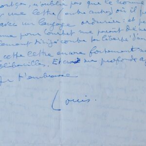 Aragon à Georges Besson : sa maladie, Boudaille, Courbet, Elsa, Bernard Lorjou, etc.