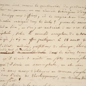 Étienne Geoffroy Saint-Hilaire, manuscrit de tératologie