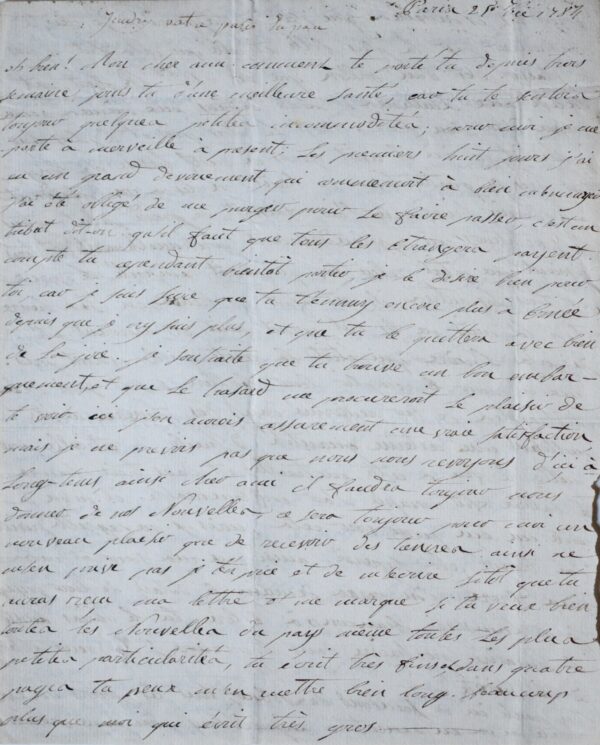 [Aérostation] 1784 : témoignage d'un départ de ballon des Frères Robert