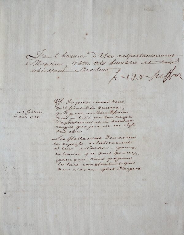 Suffren dirige la flotte française en Inde et manque d'argent