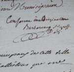 Intéressant document signé par Barbaroux, 1791