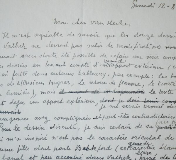 Magritte réalise douze dessins pour Vathek