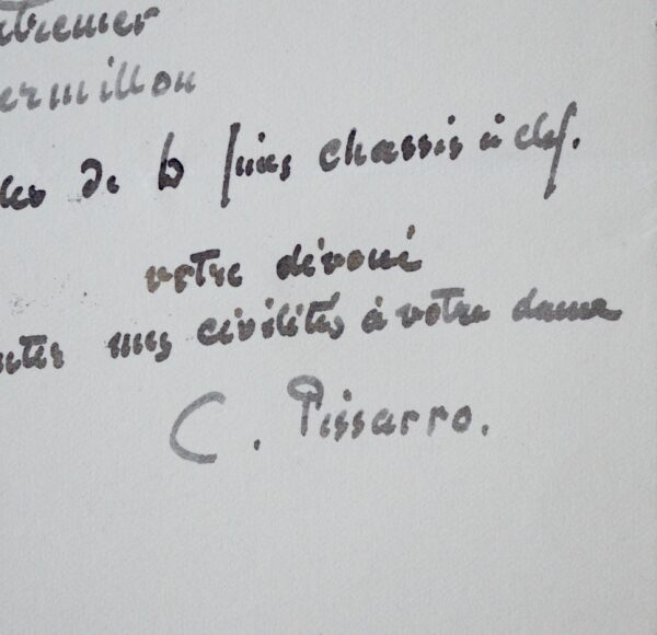 Pissarro commande du matériel pour peindre ses vues du Louvre