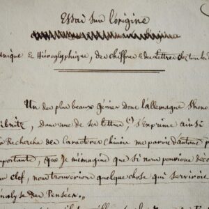 Manuscrit complet de l'ouvrage de Paravey sur les origines hiéroglyphiques