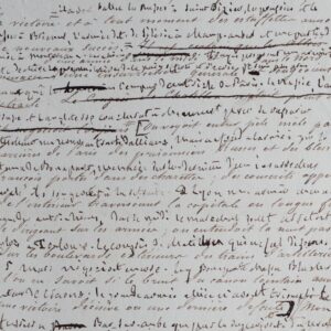 Manuscrit de Chateaubriand sur Napoléon pour les Mémoires d'Outre-Tombe