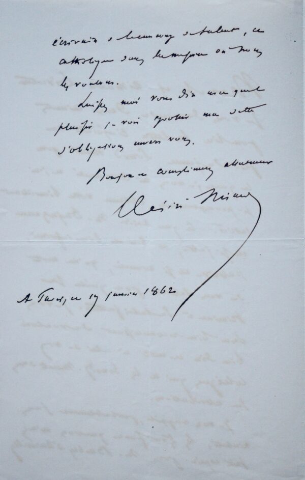 Désiré Nisard loue le talent de Barbey d'Aurevilly