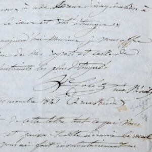 Longue et belle lettre d'excuses de Louise Colet