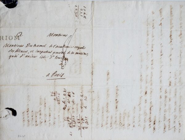 Dutour de Salvert à Duhamel du Monceau